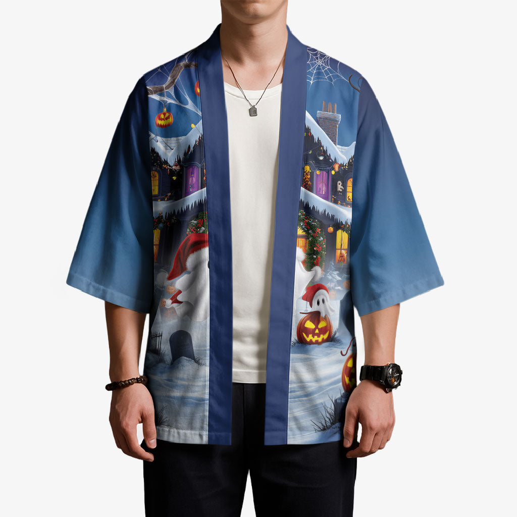 Halloween Christmas Kimono Funny Ghost Santa Christmas