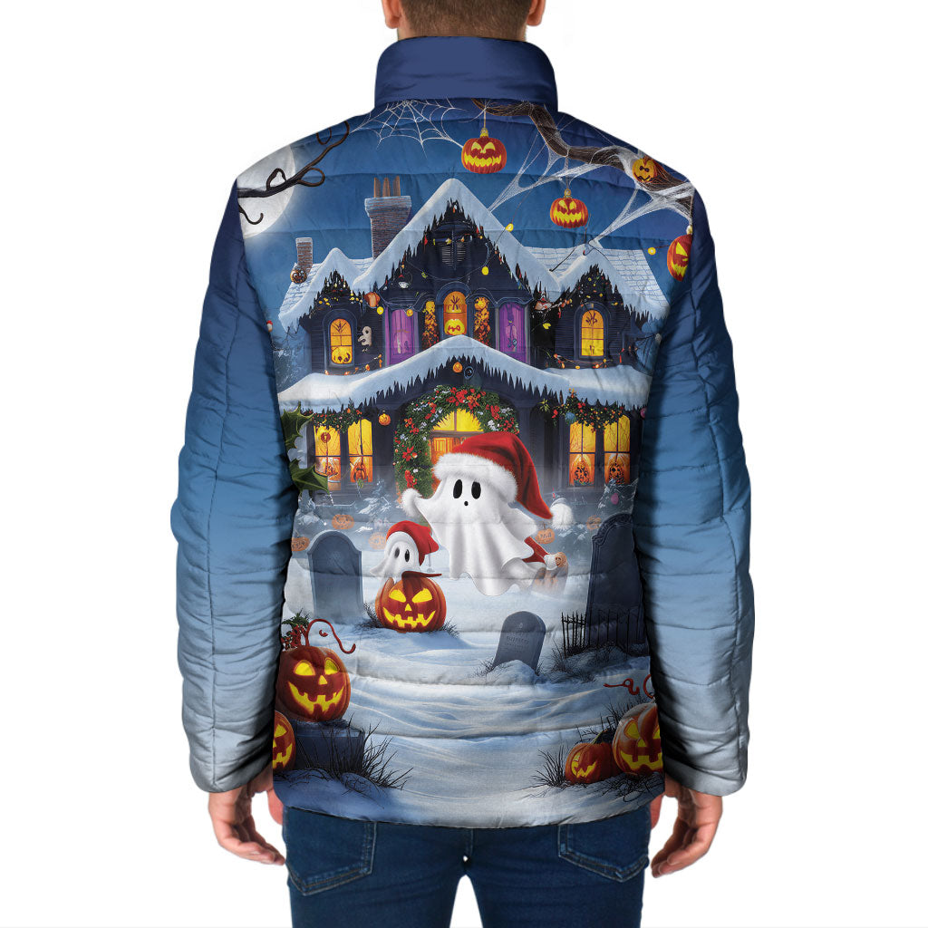 Halloween Christmas Padded Jacket Funny Ghost Santa Christmas