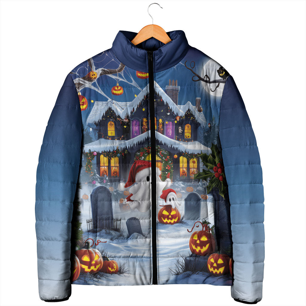 Halloween Christmas Padded Jacket Funny Ghost Santa Christmas