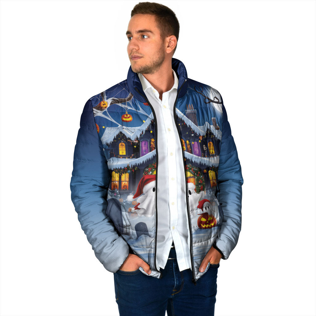 Halloween Christmas Padded Jacket Funny Ghost Santa Christmas