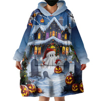 Halloween Christmas Wearable Blanket Hoodie Funny Ghost Santa Christmas