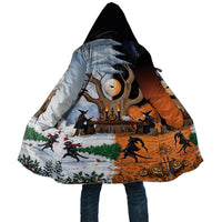 Halloween transitions into Christmas Cloak Witches And Black Cat