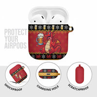 Carmarthenshire Wales Christmas AirPods Case Funny Welsh Red Dragon Beer Xmas - Wonder Print Shop