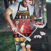 Carmarthenshire Wales Christmas Apron Funny Welsh Red Dragon Beer Xmas - Wonder Print Shop