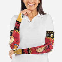 Carmarthenshire Wales Christmas Arm Sleeves Funny Welsh Red Dragon Beer Xmas - Wonder Print Shop