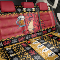 Carmarthenshire Wales Christmas Back Car Seat Cover Funny Welsh Red Dragon Beer Xmas - Wonder Print Shop