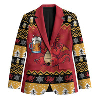 Carmarthenshire Wales Christmas Blazer Funny Welsh Red Dragon Beer Xmas - Wonder Print Shop