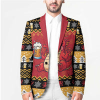 Carmarthenshire Wales Christmas Blazer Funny Welsh Red Dragon Beer Xmas - Wonder Print Shop