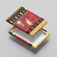 Carmarthenshire Wales Christmas Canvas Wall Art Funny Welsh Red Dragon Beer Xmas - Wonder Print Shop