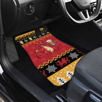Carmarthenshire Wales Christmas Car Mats Funny Welsh Red Dragon Beer Xmas - Wonder Print Shop