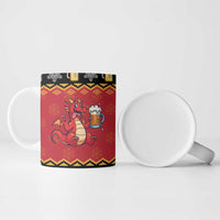 Carmarthenshire Wales Christmas Ceramic Mug Funny Welsh Red Dragon Beer Xmas - Wonder Print Shop