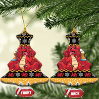Carmarthenshire Wales Christmas Ceramic Ornament Funny Welsh Red Dragon Beer Xmas - Wonder Print Shop
