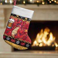 Carmarthenshire Wales Christmas Stocking Funny Welsh Red Dragon Beer Xmas - Wonder Print Shop