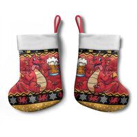 Carmarthenshire Wales Christmas Stocking Funny Welsh Red Dragon Beer Xmas - Wonder Print Shop