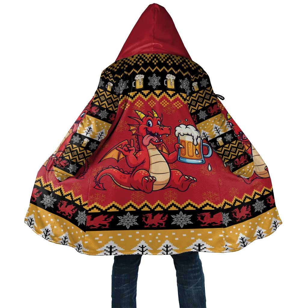 Carmarthenshire Wales Christmas Cloak Funny Welsh Red Dragon Beer Xmas - Wonder Print Shop