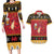 Carmarthenshire Wales Christmas Couples Matching Long Sleeve Bodycon Dress and Hawaiian Shirt Funny Welsh Red Dragon Beer Xmas - Wonder Print Shop