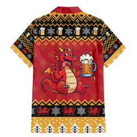 Carmarthenshire Wales Christmas Family Matching Mermaid Dress and Hawaiian Shirt Funny Welsh Red Dragon Beer Xmas - Wonder Print Shop