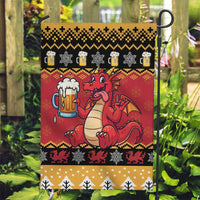 Carmarthenshire Wales Christmas Garden Flag Funny Welsh Red Dragon Beer Xmas - Wonder Print Shop