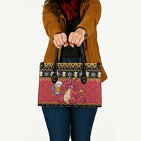 Carmarthenshire Wales Christmas Leather Bag Funny Welsh Red Dragon Beer Xmas - Wonder Print Shop