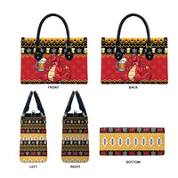 Carmarthenshire Wales Christmas Leather Bag Funny Welsh Red Dragon Beer Xmas - Wonder Print Shop