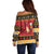 Carmarthenshire Wales Christmas Off Shoulder Sweater Funny Welsh Red Dragon Beer Xmas - Wonder Print Shop