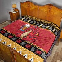 Carmarthenshire Wales Christmas Quilt Funny Welsh Red Dragon Beer Xmas - Wonder Print Shop