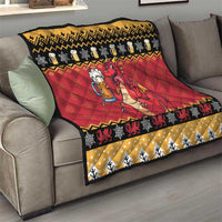 Carmarthenshire Wales Christmas Quilt Funny Welsh Red Dragon Beer Xmas - Wonder Print Shop