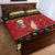 Carmarthenshire Wales Christmas Quilt Bed Set Funny Welsh Red Dragon Beer Xmas - Wonder Print Shop