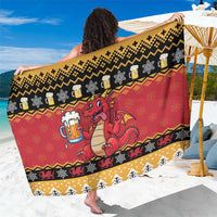 Carmarthenshire Wales Christmas Sarong Funny Welsh Red Dragon Beer Xmas - Wonder Print Shop