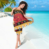 Carmarthenshire Wales Christmas Sarong Funny Welsh Red Dragon Beer Xmas - Wonder Print Shop