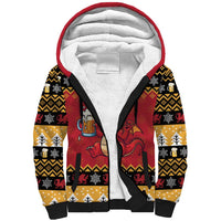 Carmarthenshire Wales Christmas Sherpa Hoodie Funny Welsh Red Dragon Beer Xmas - Wonder Print Shop