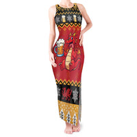 Carmarthenshire Wales Christmas Tank Maxi Dress Funny Welsh Red Dragon Beer Xmas - Wonder Print Shop