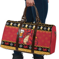 Carmarthenshire Wales Christmas Travel Bag Funny Welsh Red Dragon Beer Xmas - Wonder Print Shop