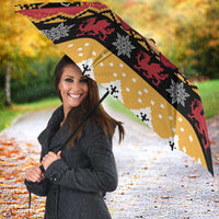 Carmarthenshire Wales Christmas Umbrella Funny Welsh Red Dragon Beer Xmas - Wonder Print Shop