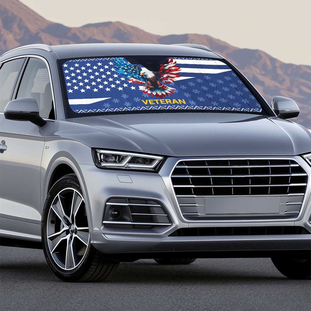 US Navy 250th Anniversary Veteran Auto Sun Shade - Wonder Print Shop