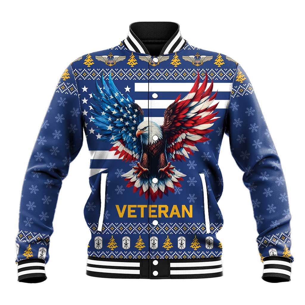 US Navy 250th Anniversary Veteran Baseball Jacket - Wonder Print Shop
