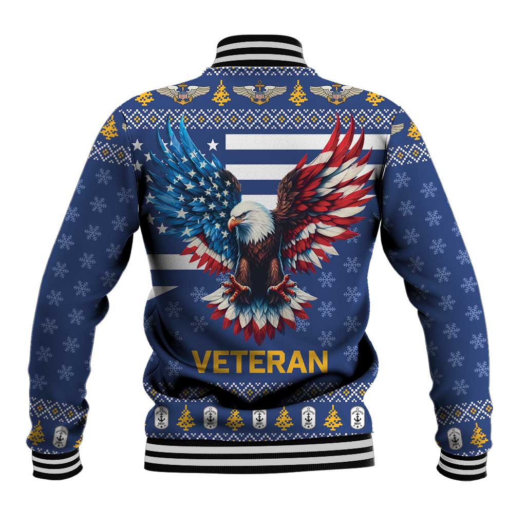 US Navy 250th Anniversary Veteran Baseball Jacket - Wonder Print Shop