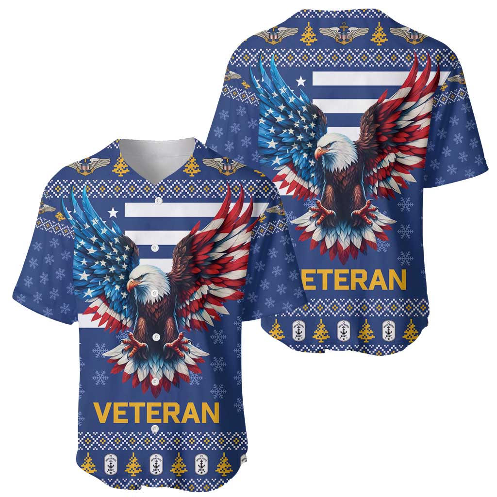 US Navy 250th Anniversary Veteran Baseball Jersey - Wonder Print Shop