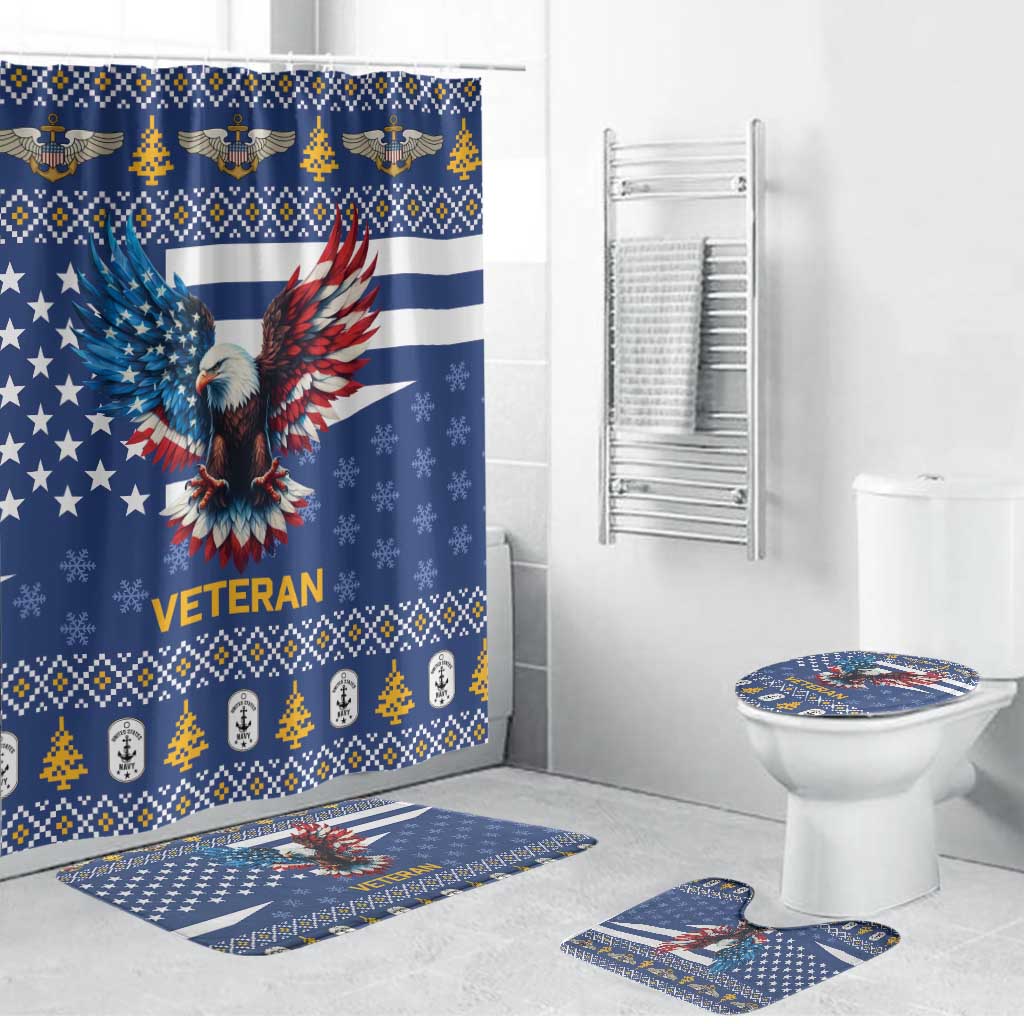 US Navy 250th Anniversary Veteran Bathroom Set - Wonder Print Shop