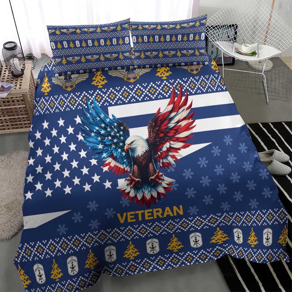 US Navy 250th Anniversary Veteran Bedding Set - Wonder Print Shop