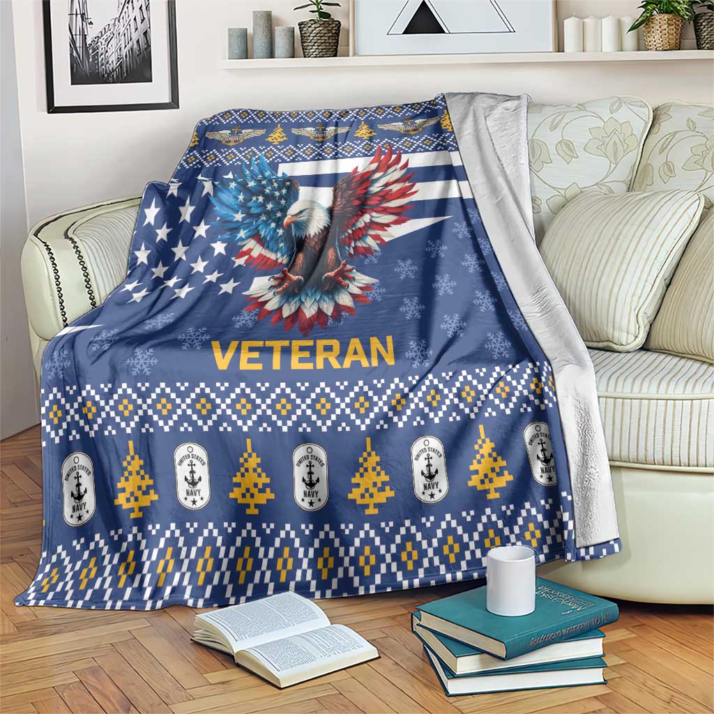 US Navy 250th Anniversary Veteran Blanket - Wonder Print Shop