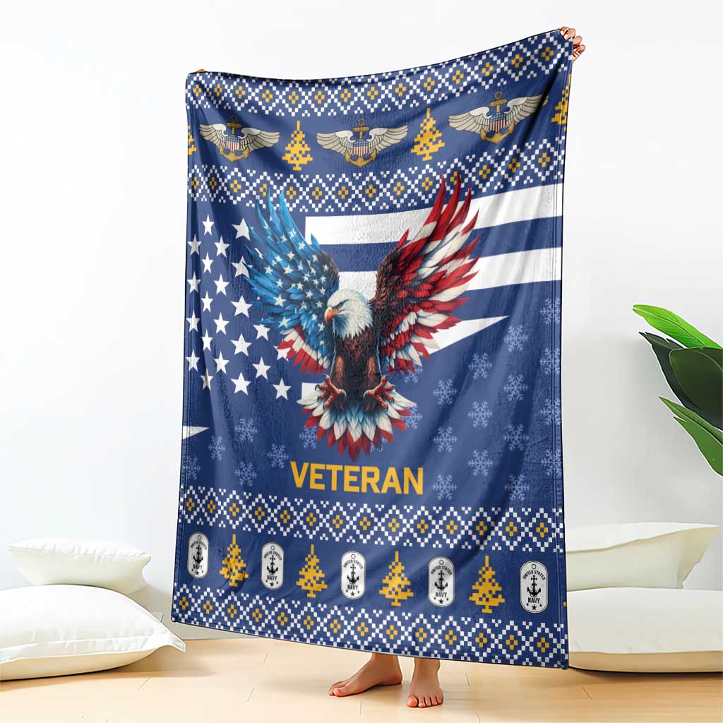 US Navy 250th Anniversary Veteran Blanket - Wonder Print Shop