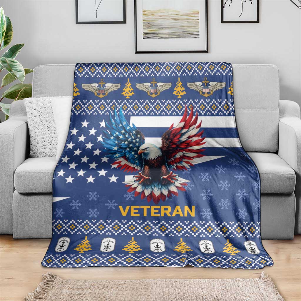 US Navy 250th Anniversary Veteran Blanket - Wonder Print Shop