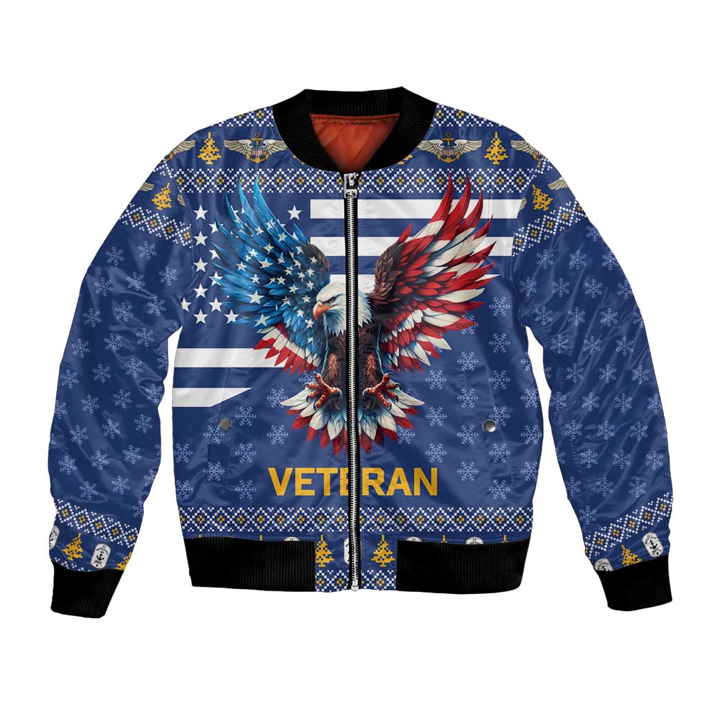 US Navy 250th Anniversary Veteran Bomber Jacket - Wonder Print Shop