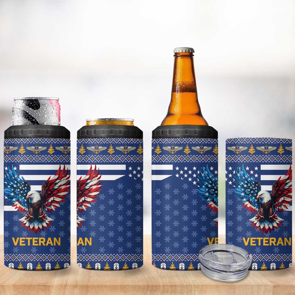 US Navy 250th Anniversary Veteran 4 in 1 Can Cooler Tumbler - Wonder Print Shop