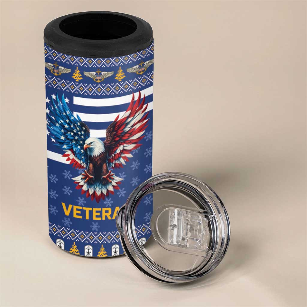 US Navy 250th Anniversary Veteran 4 in 1 Can Cooler Tumbler - Wonder Print Shop
