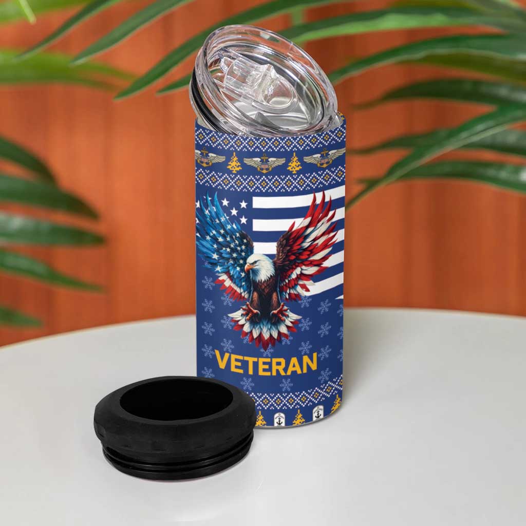 US Navy 250th Anniversary Veteran 4 in 1 Can Cooler Tumbler - Wonder Print Shop