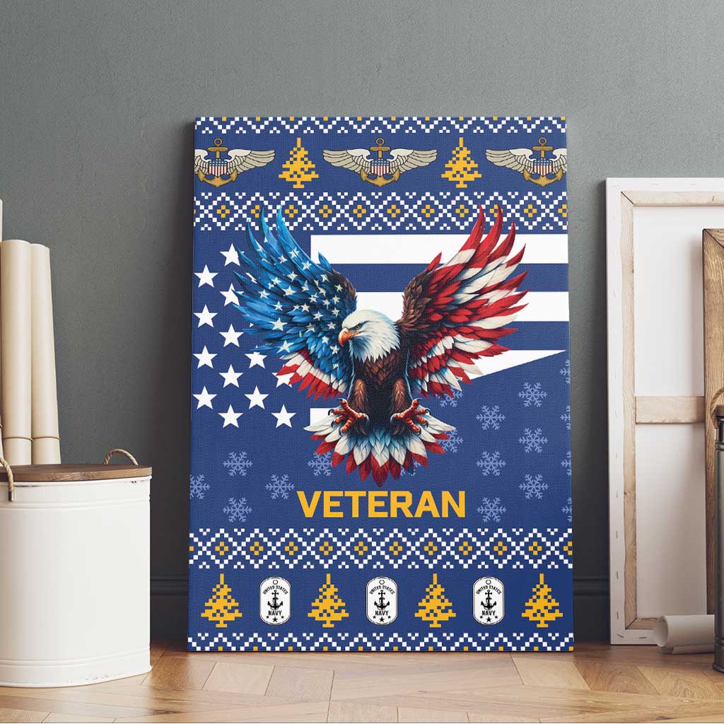 US Navy 250th Anniversary Veteran Canvas Wall Art - Wonder Print Shop