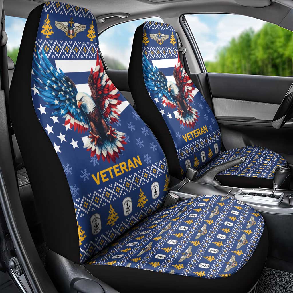 US Navy 250th Anniversary Veteran Car Seat Cover - Wonder Print Shop