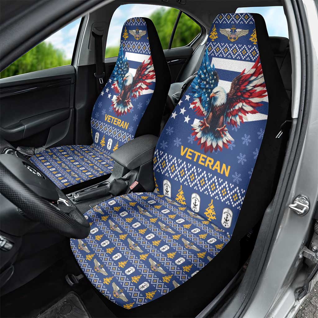 US Navy 250th Anniversary Veteran Car Seat Cover - Wonder Print Shop